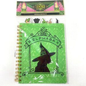 Wicked The Movie Pink Elphaba 96 Page Spiral Tab Journal 8.25" x 6.5"